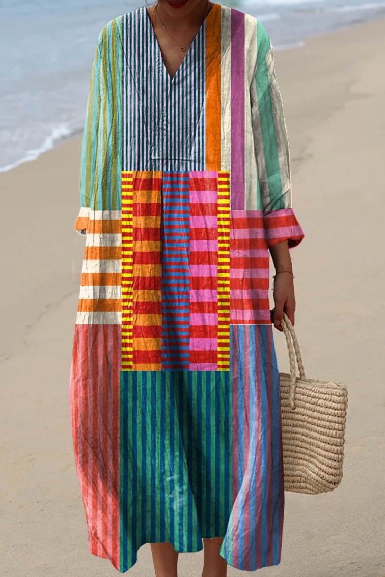 Renata | Barevné patchwork šaty